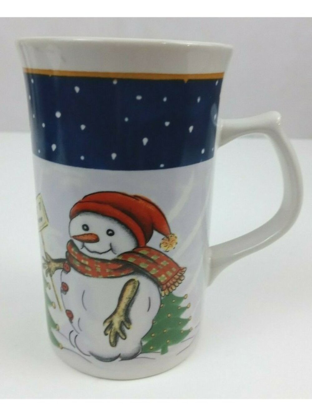 Royal Norfolk Christmas Holiday Snowman Let It Snow Coffee Cup Mug 4.75" Tall